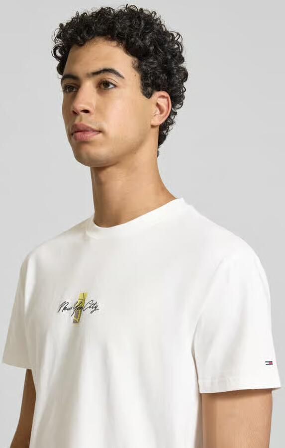 Tommy Jeans Regular fit T-shirt van puur katoen model 'SIGN BLOCK' - Foto 2