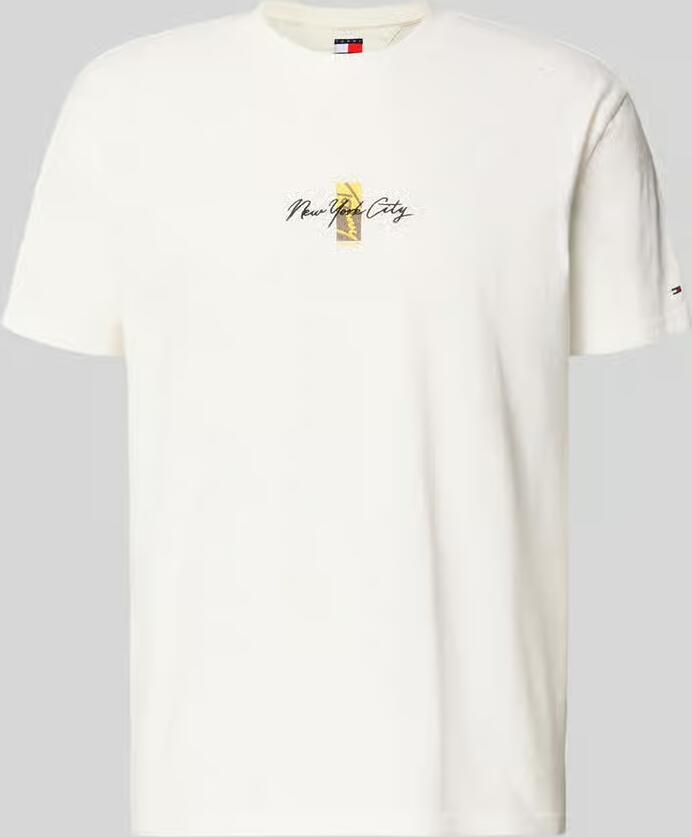 Tommy Jeans Regular fit T-shirt van puur katoen model 'SIGN BLOCK'