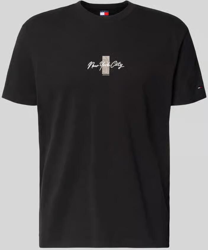 Tommy Jeans Regular fit T-shirt van puur katoen model 'SIGN BLOCK'