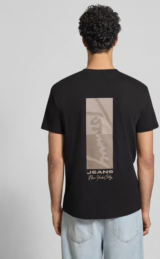 Tommy Jeans Regular fit T-shirt van puur katoen Model 'SIGN BLOCK'