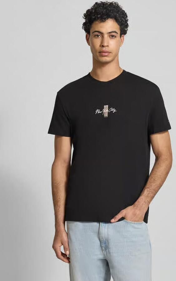 Tommy Jeans Regular fit T-shirt van puur katoen Model 'SIGN BLOCK' - Foto 4