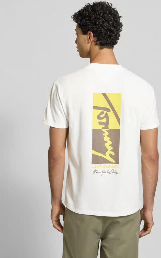 Tommy Jeans Regular fit T-shirt van puur katoen model 'SIGN BLOCK'