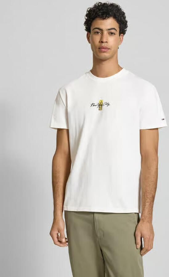 Tommy Jeans Regular fit T-shirt van puur katoen Model 'SIGN BLOCK' - Foto 4