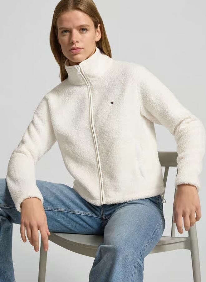 Tommy Jeans Regular fit teddyjack met blinde ritssluiting - Foto 2