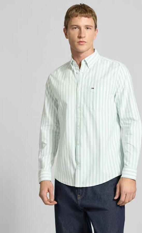 Tommy Jeans Overhemd Lange Mouw TJM REG STRIPE OXFORD SHIRT EXT - Foto 4