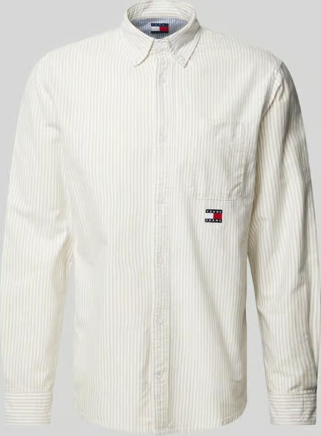 Tommy Jeans Regular fit vrijetijdsoverhemd met labelstitching model 'OXFORD' - Foto 2
