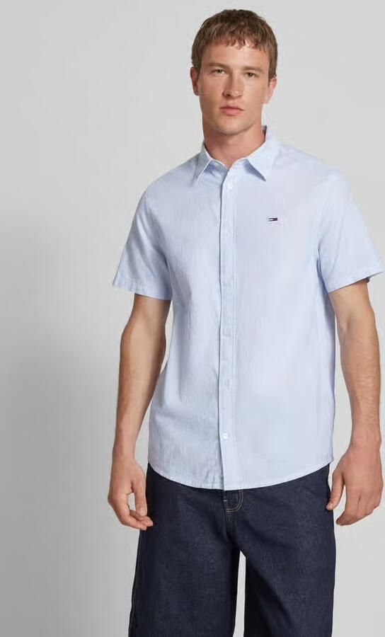 Tommy Jeans Regular fit vrijetijdsoverhemd van een mix van katoen en linnen - Foto 2