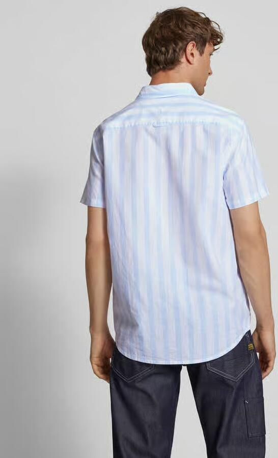 Tommy Jeans Regular fit vrijetijdsoverhemd van een mix van katoen en linnen