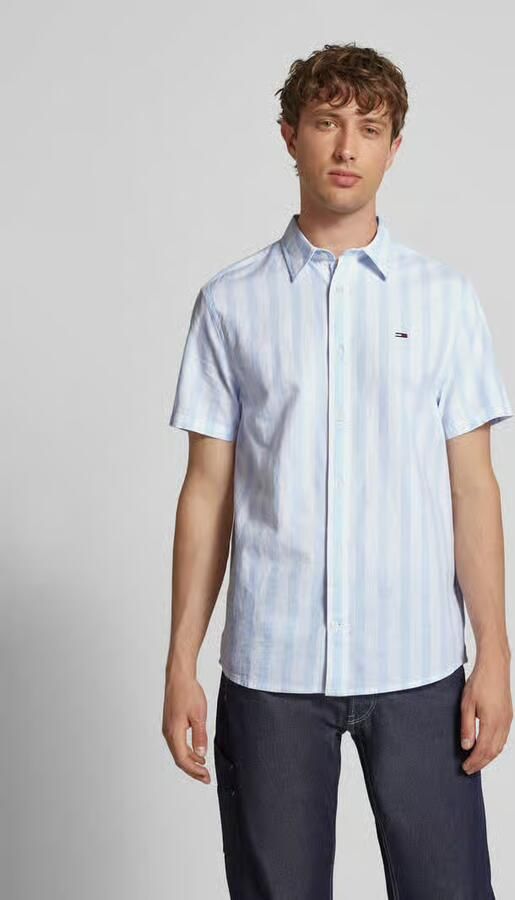 Tommy Jeans Regular fit vrijetijdsoverhemd van een mix van katoen en linnen - Foto 8