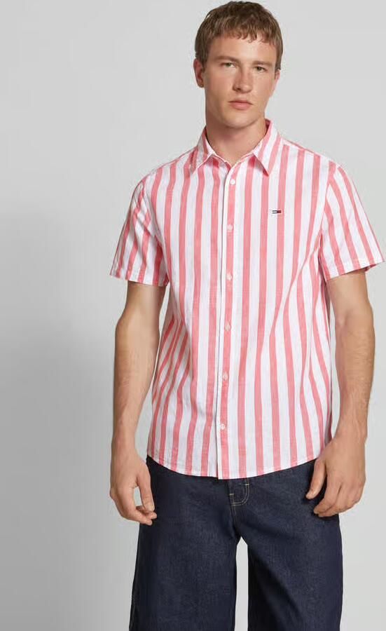 Tommy Jeans Regular fit vrijetijdsoverhemd van een mix van katoen en linnen - Foto 8