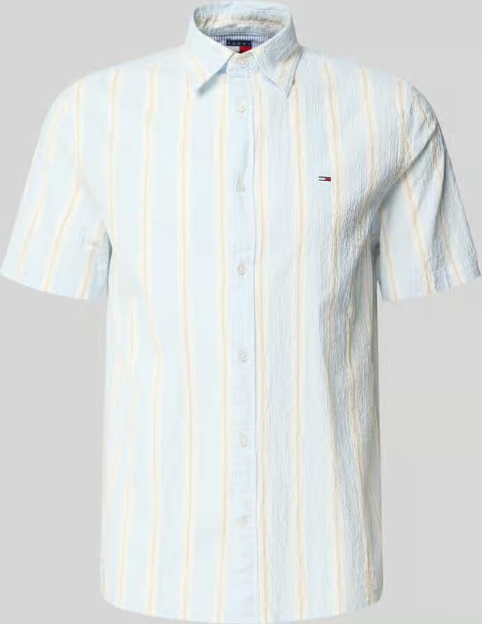 TOMMY JEANS Heren Overhemden Tjm Reg Seersuckr Ptrn Shirt Ext Lichtblauw - Foto 6