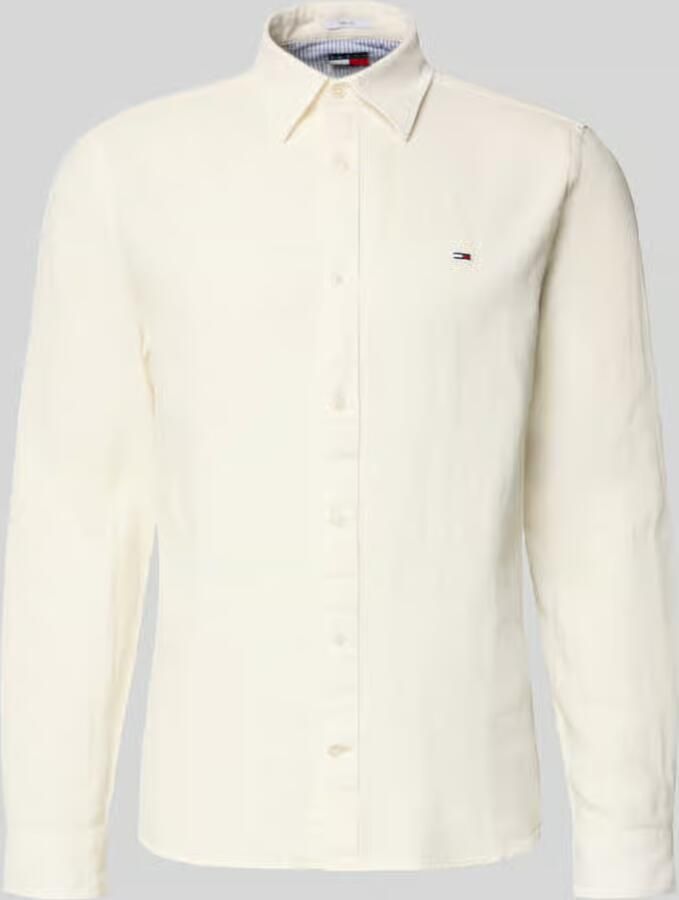 Tommy Jeans regular fit vrijetijdsoverhemd van mix van katoen en linnen - Foto 2
