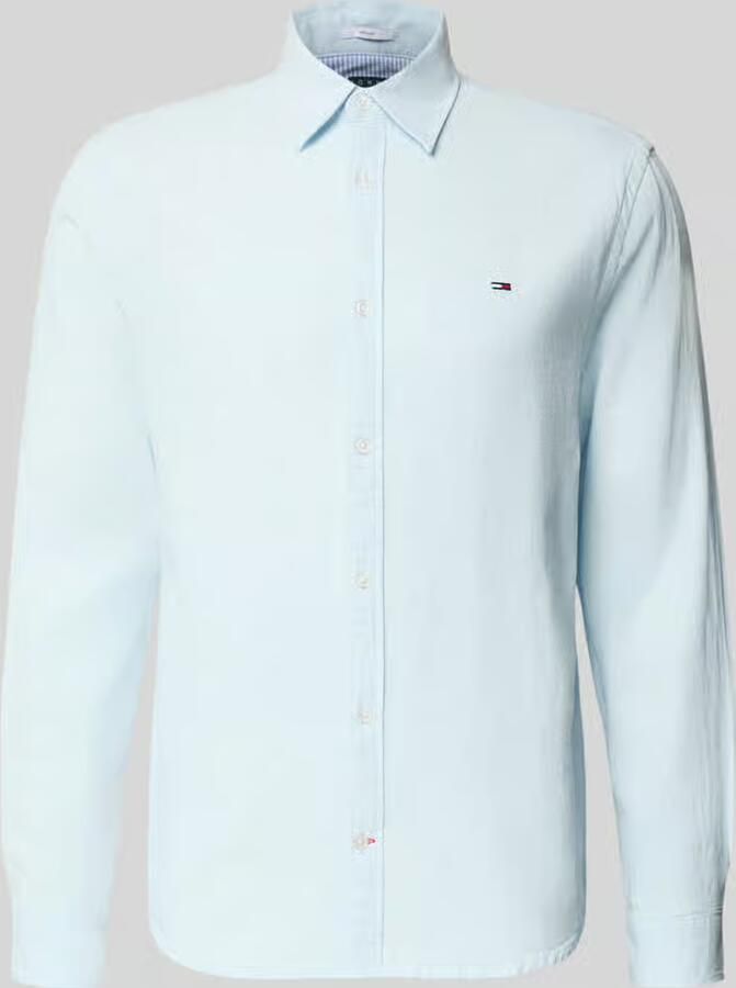 Tommy Jeans regular fit vrijetijdsoverhemd van mix van katoen en linnen - Foto 2