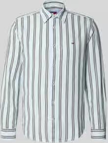 Tommy Jeans regular fit vrijetijdsoverhemd van mix van katoen en linnen