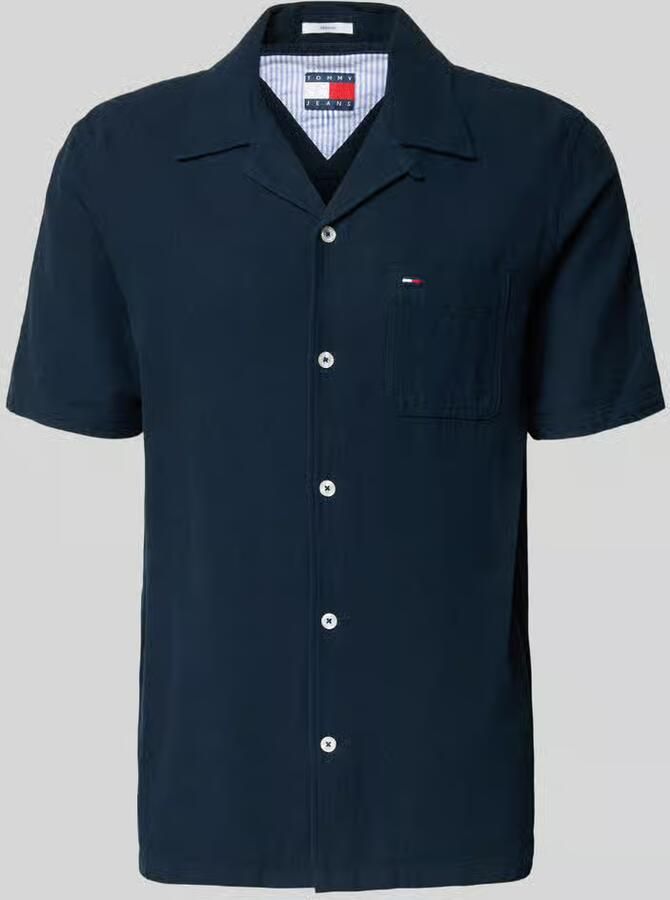 Tommy Jeans regular fit vrijetijdsoverhemd van mix van katoen en linnen - Foto 2
