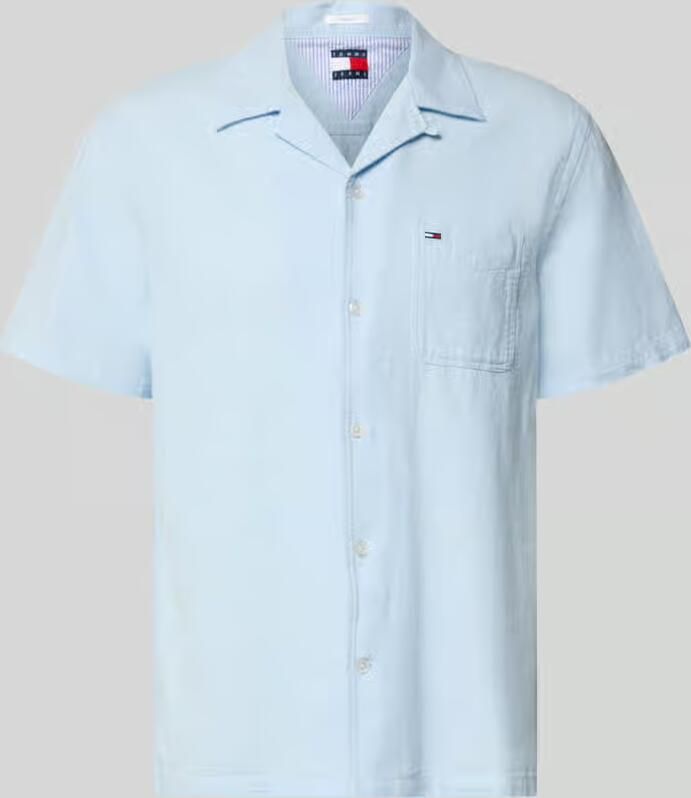 Tommy Jeans regular fit vrijetijdsoverhemd van mix van katoen en linnen - Foto 2