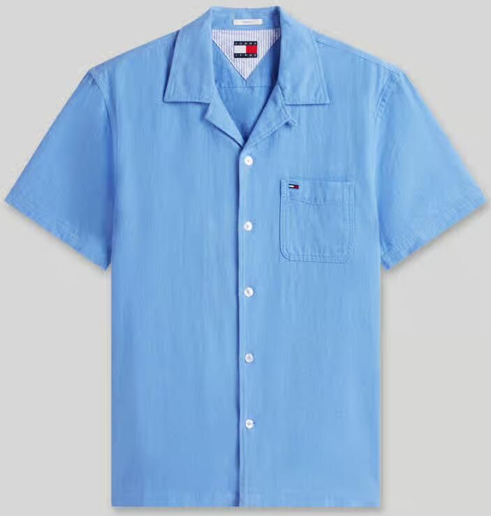Tommy Jeans regular fit vrijetijdsoverhemd van mix van katoen en linnen - Foto 2