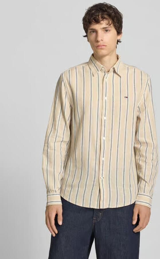 Tommy Jeans regular fit vrijetijdsoverhemd van mix van katoen en linnen - Foto 8