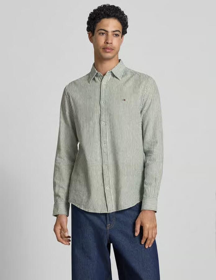 Tommy Jeans regular fit vrijetijdsoverhemd van mix van katoen en linnen - Foto 2