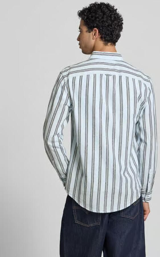 Tommy Jeans regular fit vrijetijdsoverhemd van mix van katoen en linnen - Foto 2