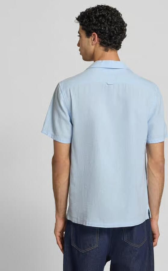 Tommy Jeans regular fit vrijetijdsoverhemd van mix van katoen en linnen
