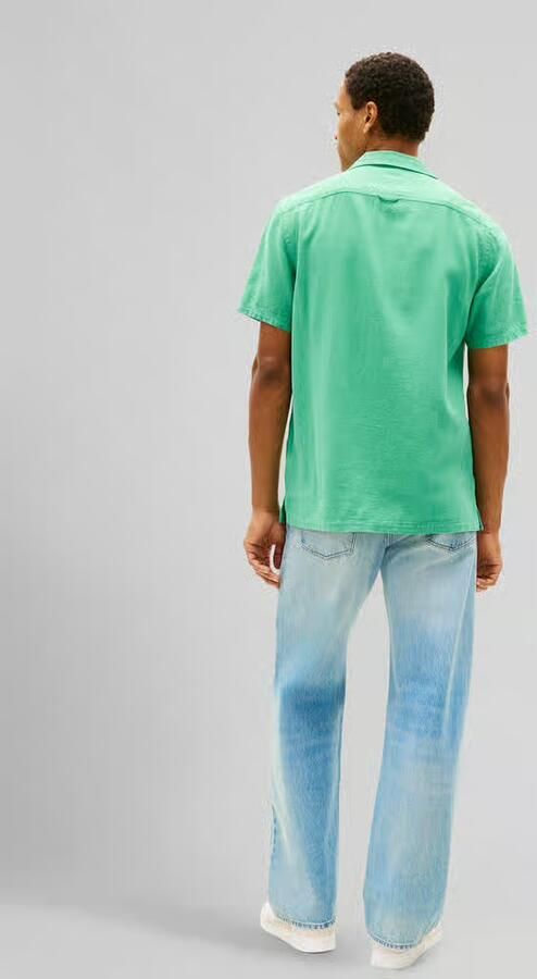 Tommy Jeans regular fit vrijetijdsoverhemd van mix van katoen en linnen - Foto 3