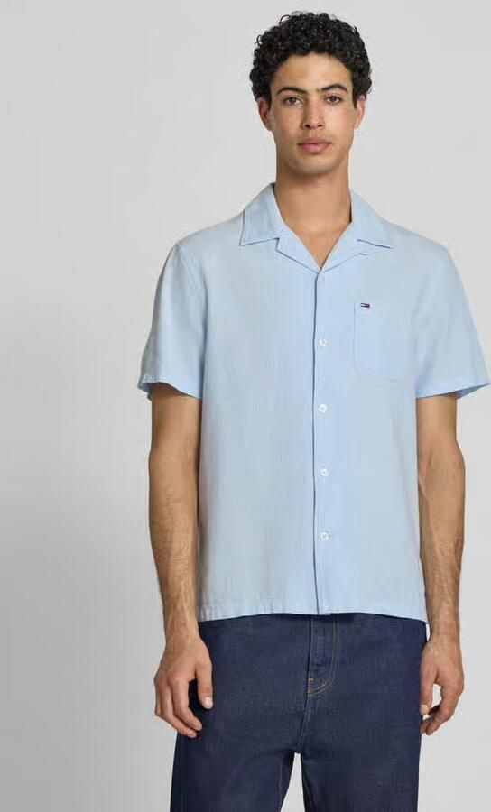 Tommy Jeans regular fit vrijetijdsoverhemd van mix van katoen en linnen - Foto 4
