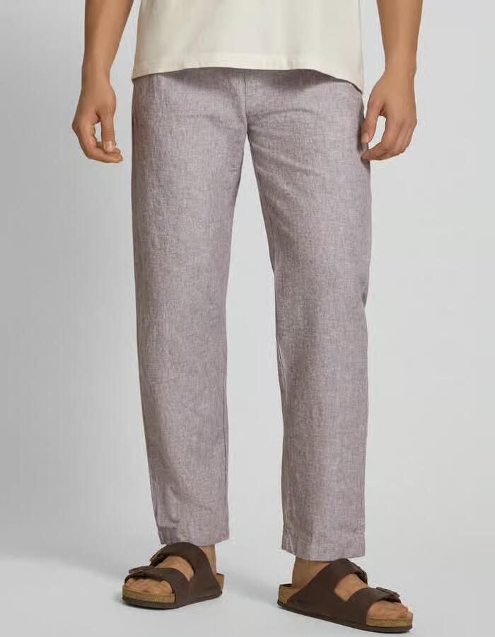 Tommy Jeans regular fit wijdte broek van mix van katoen en linnen - Foto 2