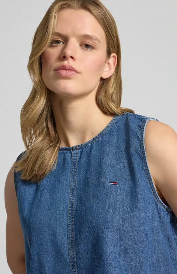 Tommy Jeans relaxed fit denim blousetop van puur katoen