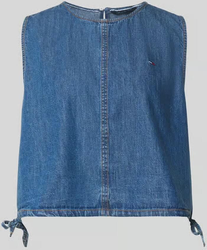 Tommy Jeans relaxed fit denim blousetop van puur katoen - Foto 2