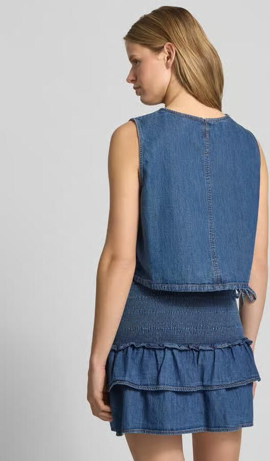 Tommy Jeans relaxed fit denim blousetop van puur katoen - Foto 2