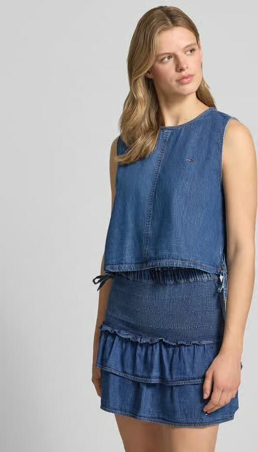 Tommy Jeans relaxed fit denim blousetop van puur katoen - Foto 3