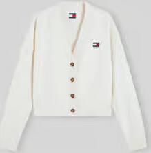 Tommy Jeans relaxed fit gebreid jack met alpaca- en met wol
