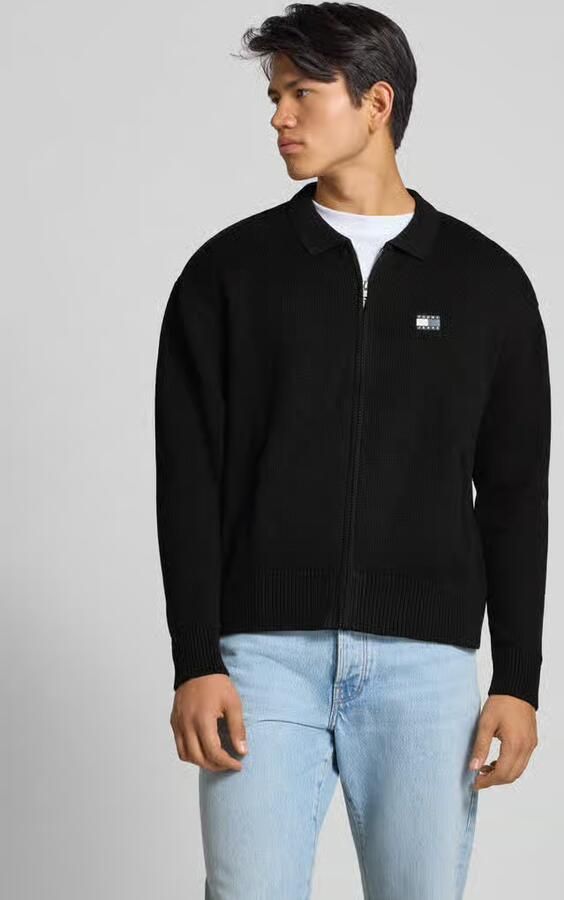 Tommy Jeans Relaxed fit gebreid jack van puur katoen - Foto 2
