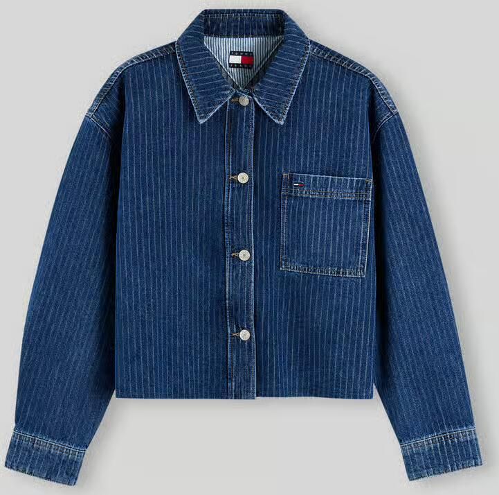 Tommy Jeans relaxed fit jeanshemd van puur katoen