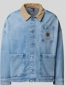 Tommy Jeans Relaxed fit jeansjack met contrasterende kraag