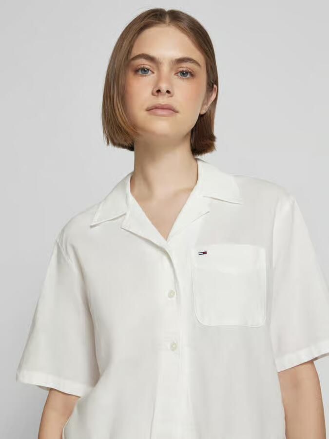 Tommy Jeans Relaxed fit overhemdblouse van een mix van katoen en linnen - Foto 12