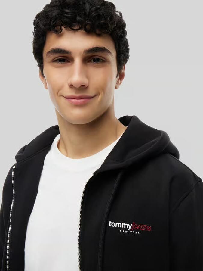 Tommy Jeans relaxed fit sweatjack van katoenmix