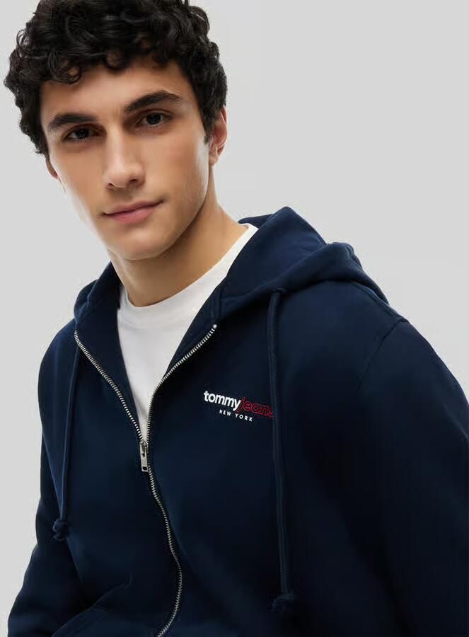 Tommy Jeans relaxed fit sweatjack van katoenmix