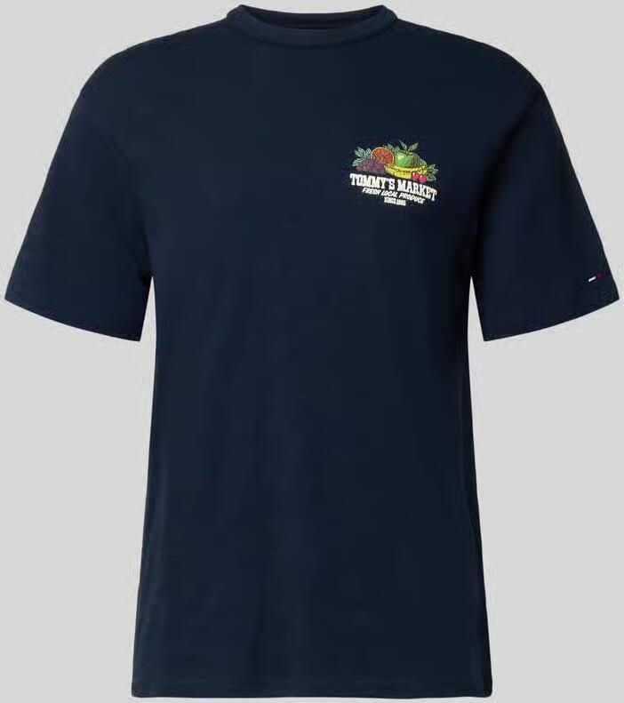Tommy Jeans relaxed T-shirt met backprint donkerblauw - Foto 5