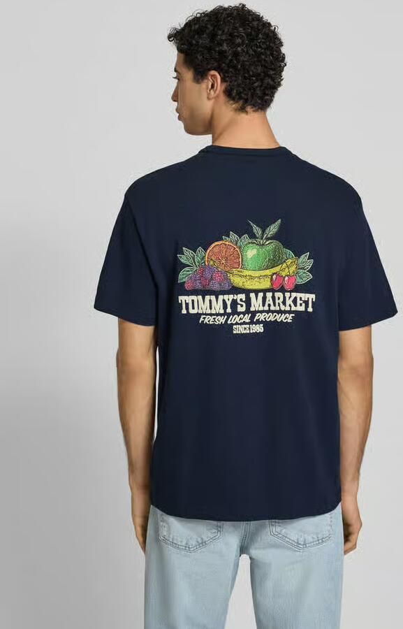 Tommy Jeans relaxed T-shirt met backprint donkerblauw - Foto 5