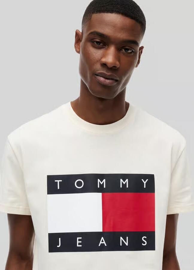 Tommy Jeans Relaxed fit T-shirt van puur katoen met logoprint
