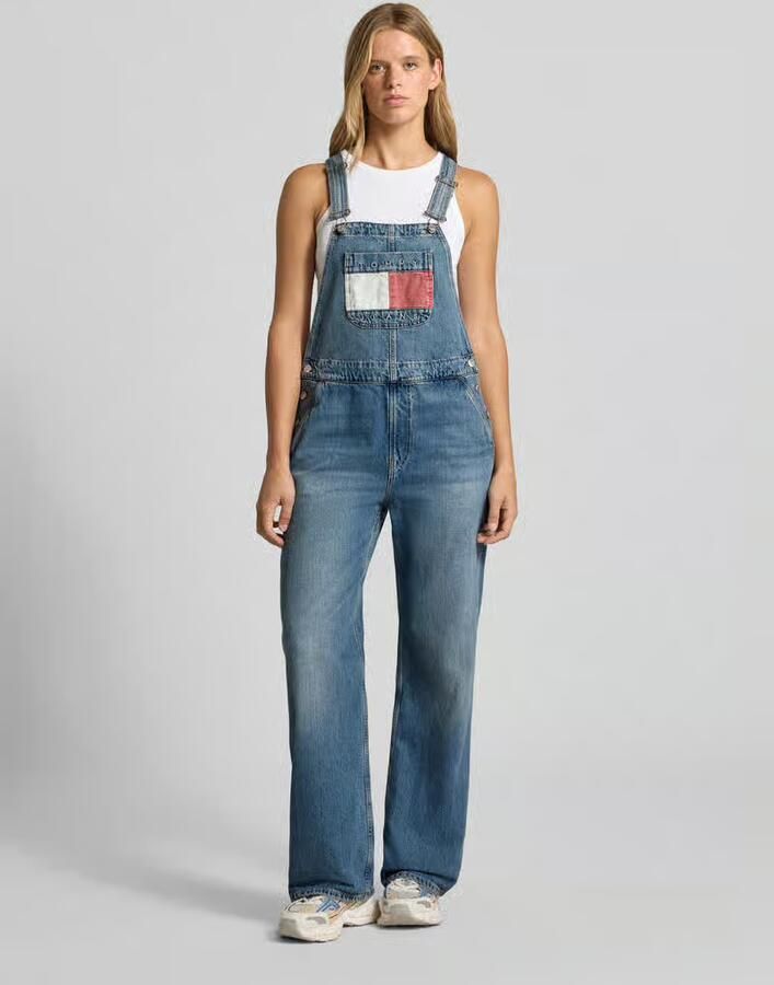 Tommy Jeans relaxed fit tuinbroek van puur katoen - Foto 2