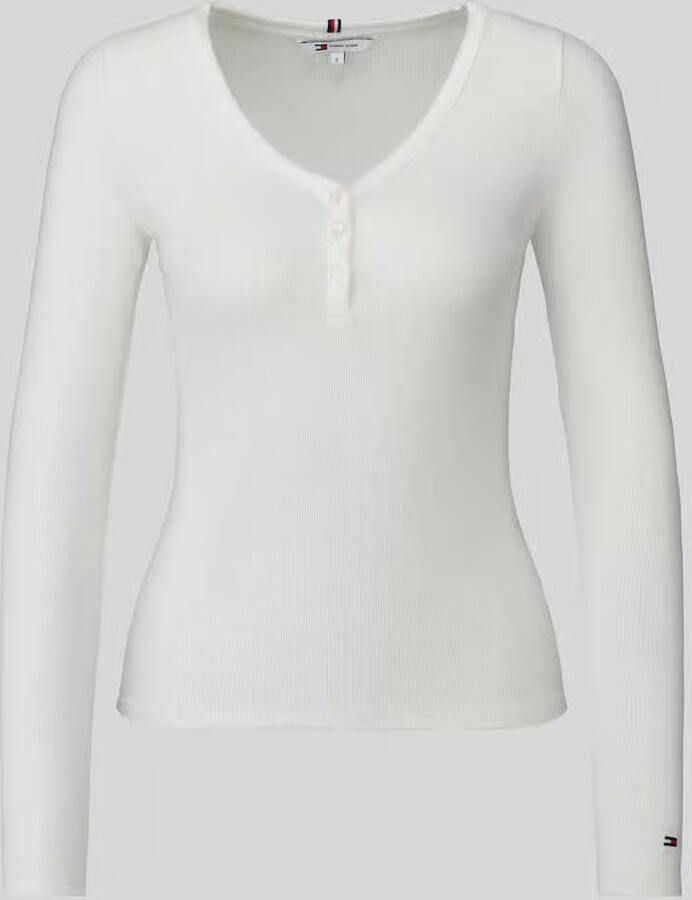 Tommy Jeans Shirt met lange mouwen met henley-hals