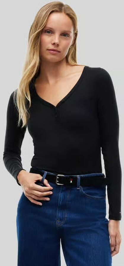 Tommy Jeans Shirt met lange mouwen met henley-hals - Foto 2