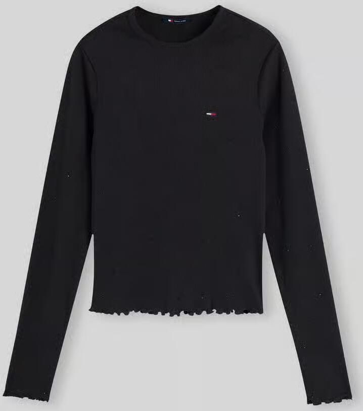 Tommy Jeans Shirt met lange mouwen met rolzoom-details
