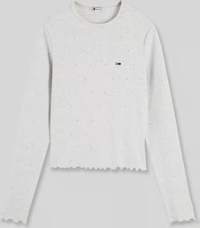 Tommy Jeans Shirt met lange mouwen met rolzoom-details