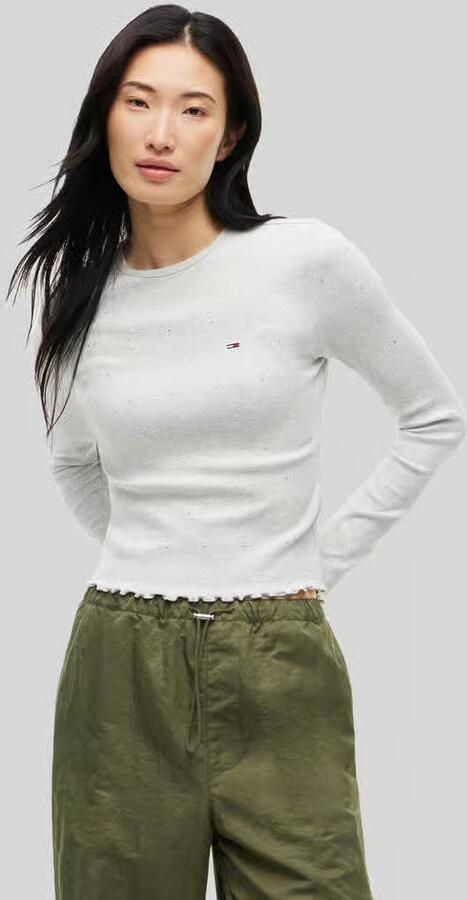 Tommy Jeans Shirt met lange mouwen met rolzoom-details - Foto 2