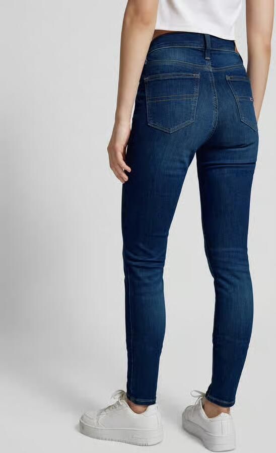 Tommy Jeans Donker Denim Skinny Katoen Stretch Jeans Blue Dames - Foto 8