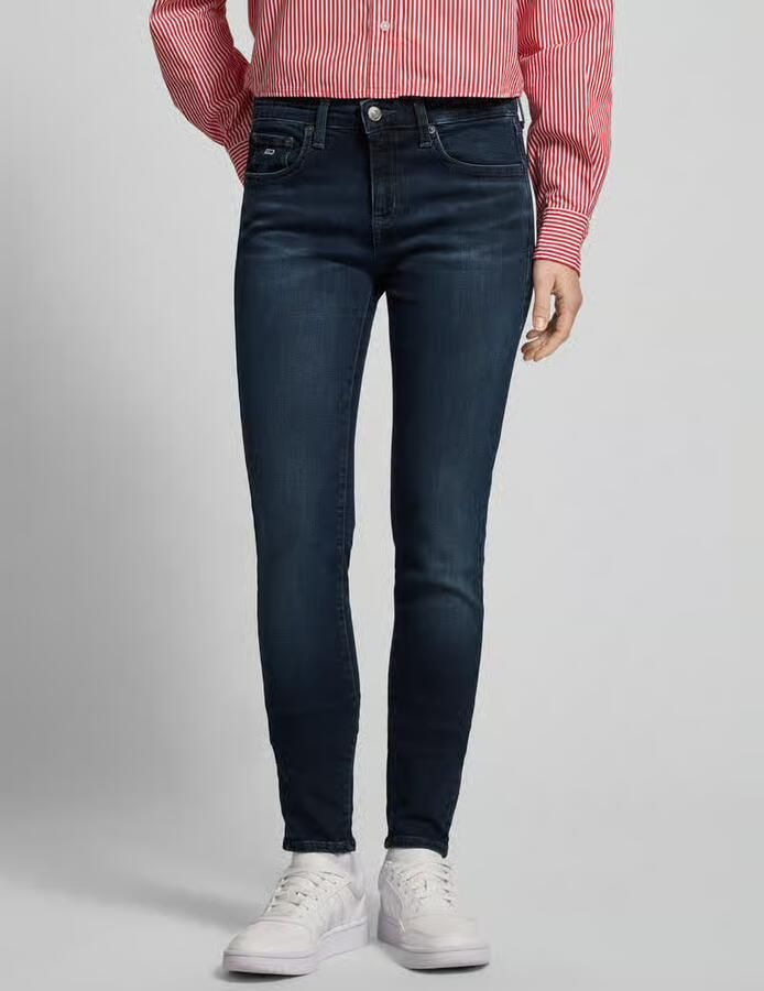 TOMMY JEANS Skinny fit jeans LW SKN CH12 met logo-badge logoborduring - Foto 4
